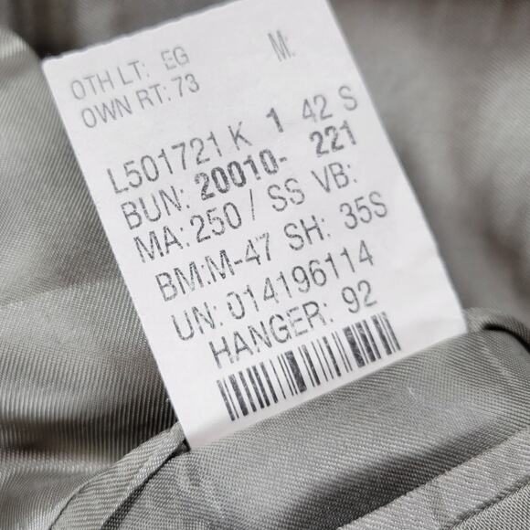 VTG Chaps Ralph Lauren Silk Wool Blazer Mens 42S Green Houndstooth Pane Jacket - Picture 5 of 16